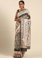 Cotton Brown Casual Wear Printed Saree